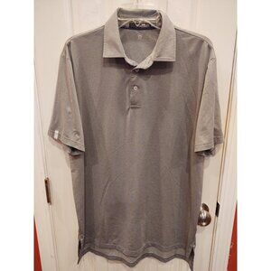 RLX Ralph Lauren Mens Polo Shirt M Gray Wicking Short Sleeve Activewear